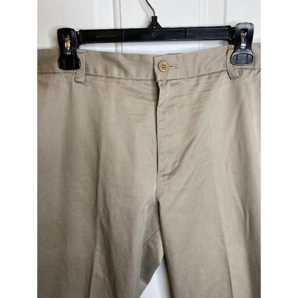 IZOD American Chino Flat Front Slim Fit Pant - Khaki, Waist 36x29 - Picture 3 of 4